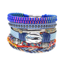 Load image into Gallery viewer, women bracelets Leather bracelets bohemia colorful beaded charm bracelets for women fashion jewelry -  flower world