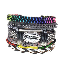 Load image into Gallery viewer, women bracelets Leather bracelets bohemia colorful beaded charm bracelets for women fashion jewelry -  flower world