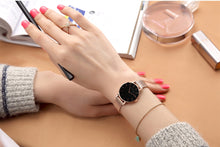 Load image into Gallery viewer, Japan Quartz Movement High Quality 36mm Women Stainless Steel Mesh Rose Gold Waterproof -  flower world