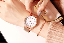 Load image into Gallery viewer, Circle Bar Bracelet For Women Charm Bracelet Watch -  flower world