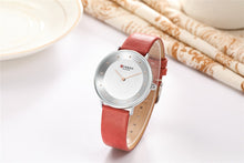 Load image into Gallery viewer, Watches Slim Fashion Leather  Wrist  Reloj Mujer -  flower world