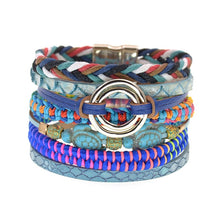 Load image into Gallery viewer, women bracelets Leather bracelets bohemia colorful beaded charm bracelets for women fashion jewelry -  flower world
