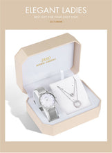 Load image into Gallery viewer, Watches Set Silver Earring Necklace Set Female Jewelry Set -  flower world