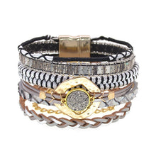 Load image into Gallery viewer, women bracelets Leather bracelets bohemia colorful beaded charm bracelets for women fashion jewelry -  flower world