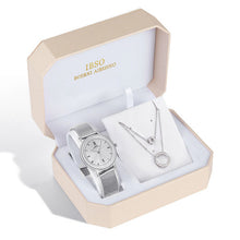 Load image into Gallery viewer, Watches Set Silver Earring Necklace Set Female Jewelry Set -  flower world
