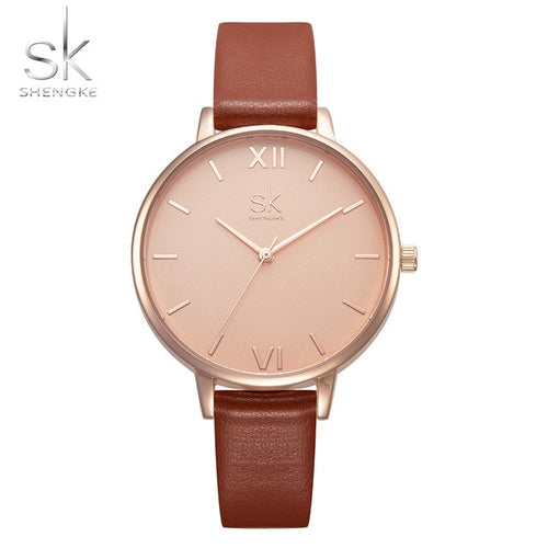 Women Watches Wristwatch Leather Relogio Feminino New SK -  flower world
