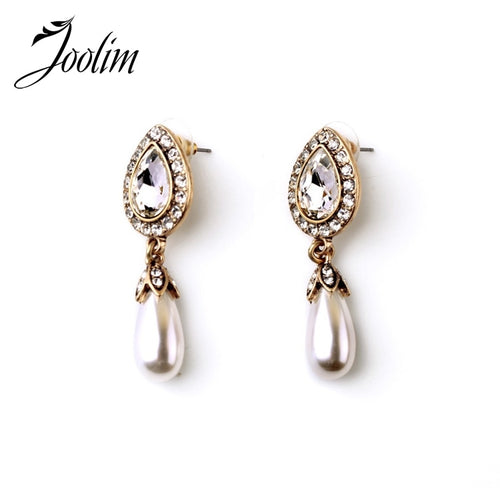 Simple Simulated Pearl Glass Mixed Earring Elegant Earring -  flower world