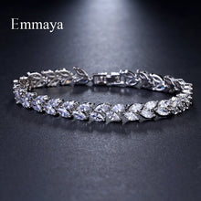 Load image into Gallery viewer, Charm AAA Cubic White Zircon Four Colors Leaf Jewelry Bracelets For Woman -  flower world