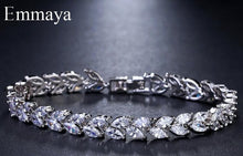 Load image into Gallery viewer, Charm AAA Cubic White Zircon Four Colors Leaf Jewelry Bracelets For Woman -  flower world