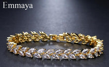 Load image into Gallery viewer, Charm AAA Cubic White Zircon Four Colors Leaf Jewelry Bracelets For Woman -  flower world