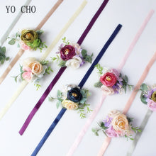Load image into Gallery viewer, YO CHO handmade silk rose wristband -  flower world