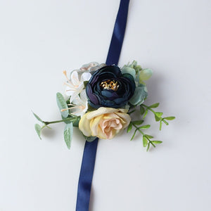YO CHO handmade silk rose wristband -  flower world