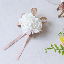 Load image into Gallery viewer, YO CHO wrist corsage White Sparkling Roses -  flower world