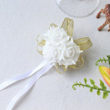 Load image into Gallery viewer, YO CHO wrist corsage White Sparkling Roses -  flower world