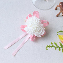 Load image into Gallery viewer, YO CHO wrist corsage White Sparkling Roses -  flower world