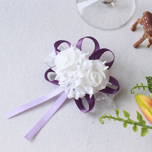 Load image into Gallery viewer, YO CHO wrist corsage White Sparkling Roses -  flower world